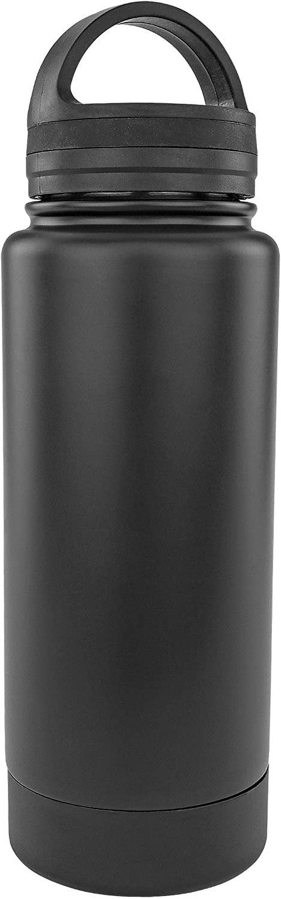 Black 12 Ounce Stainless Steel Drinking Tumbler Bottle Diversion Safe H438