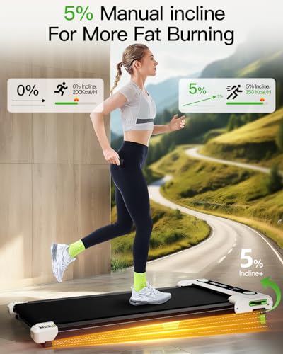 2.5 HP Under Desk Treadmill with Remote Control and LED Display Q75704