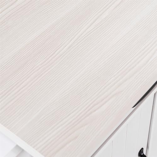 Brown Rolling Kitchen Island with Drop Leaf and 2 Drawers W33654