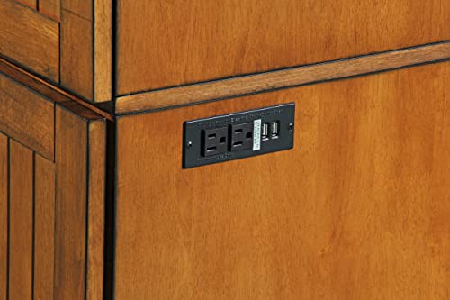 Queen Blonde Oak Murphy Cabinet Chest Bed R852