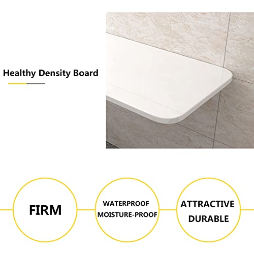 Heavy Duty Wall-Mounted Drop-Leaf Table White L90xW50cm M687