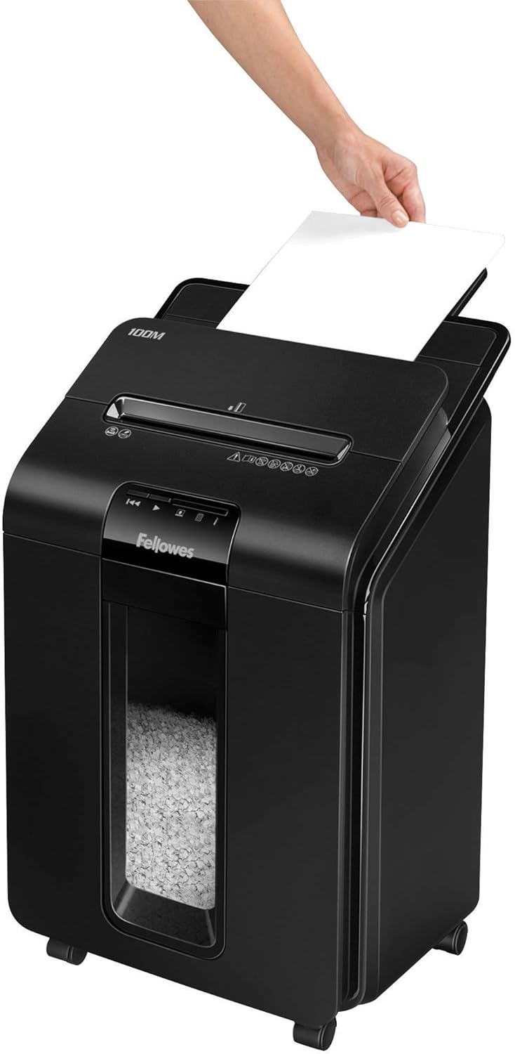 Black Auto Feed Shredder, 26.4" x 15.4" x 14.6" K732096