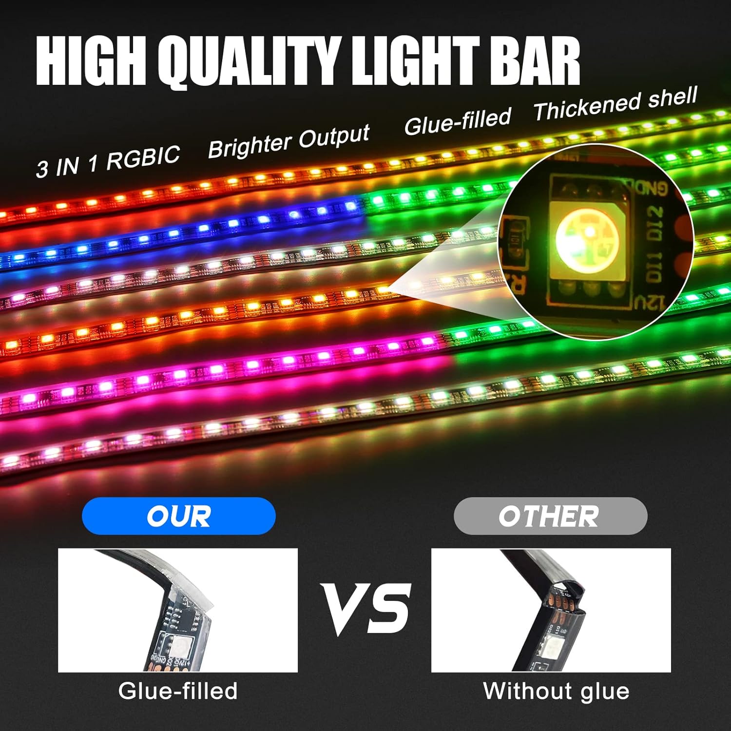 6 PCS LED Car Underglow Light Kit M722759