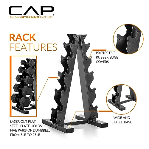 CAP Barbell Dumbbell Set with Rack Y64757