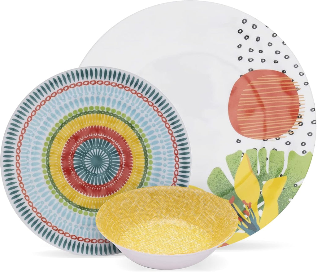 12-Piece Melamine Plates and Bowls Set R673266