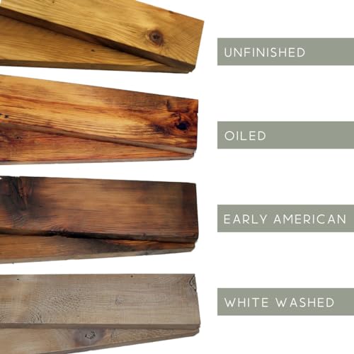 Reclaimed Wood Wall Shelf, 36" L x 8" D, Oiled M211