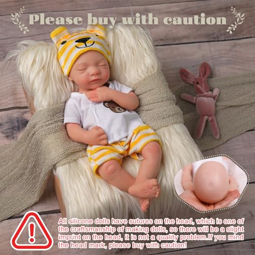 16 Inch Full Platinum Silicone Reborn Baby Doll J931