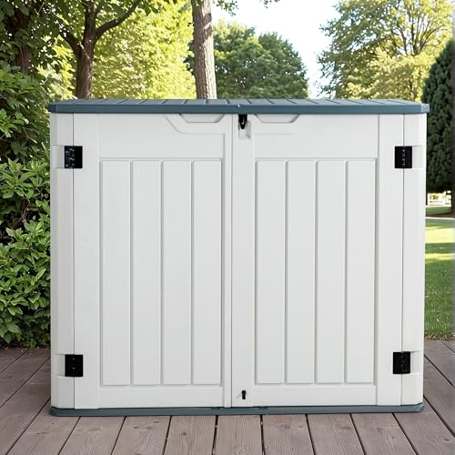 White 34 Cu. Ft. Outdoor Resin Storage Shed J654