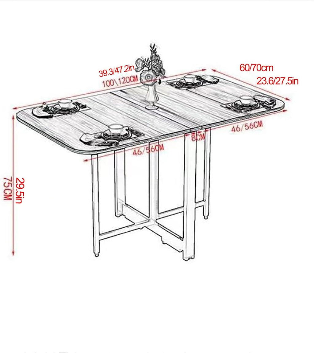 Drop Leaf Folding Wooden Dining Table I88251