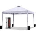 Silver-Coated White Pop Up Canopy Tent O345