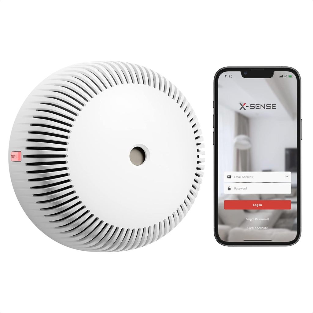 Smart Smoke Detector with Photoelectric Sensor, Replaceable Battery, Wi-Fi F987