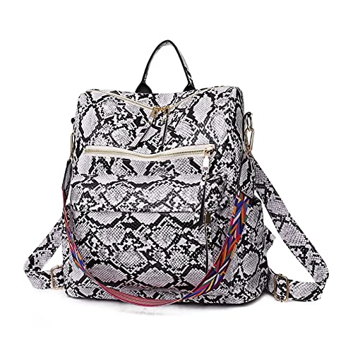 Grey Snake Print Backpack E7454