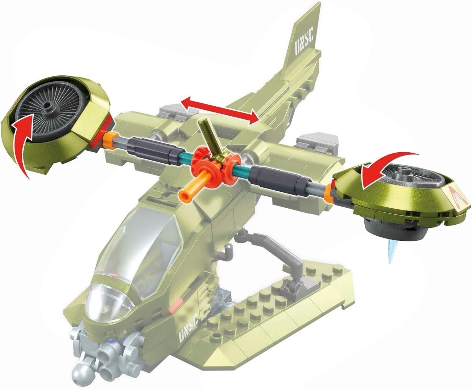 291 Piece UNSC Hornet Recon Aircraft Building Set with 2 Micro Action Figures X574467
