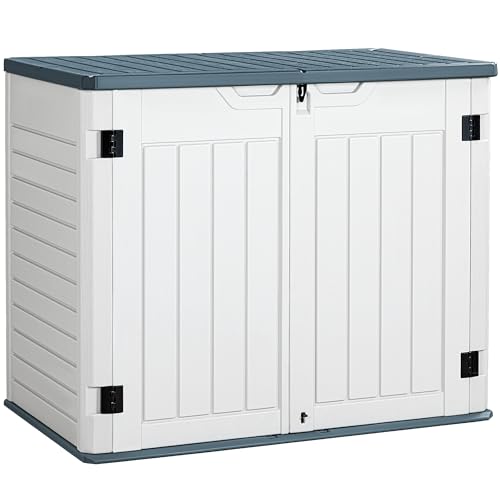 White 34 Cu. Ft. Outdoor Resin Storage Shed J654