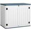 White 34 Cu. Ft. Outdoor Resin Storage Shed J654