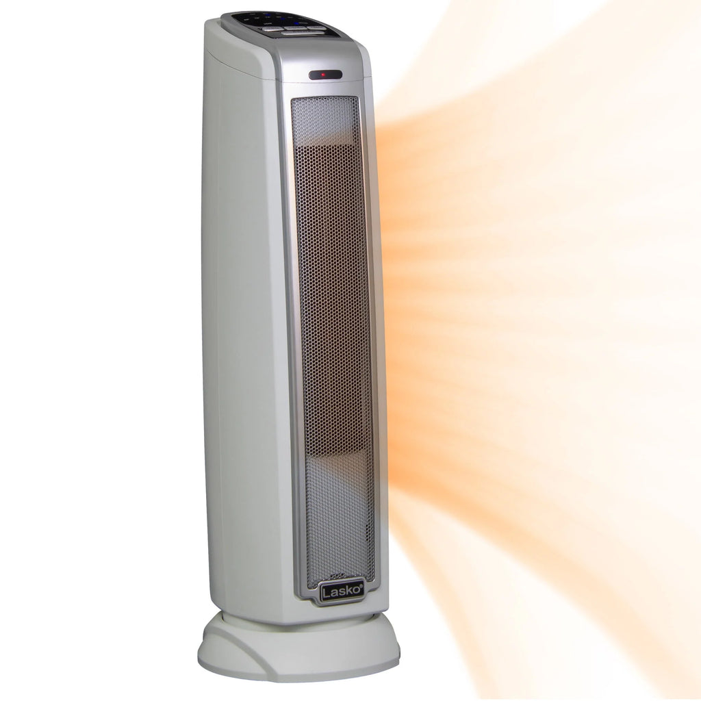 22.5 1500W Electric Oscillating Ceramic Tower Space Heater Black Y577531