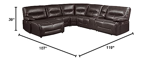 Brown Power Modular Reclining Sectional Sofa O969087