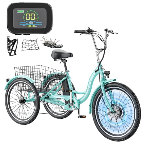 Electric Tricycle 350W 36V Removable Battery 7 Speeds 3 Wheels Q520