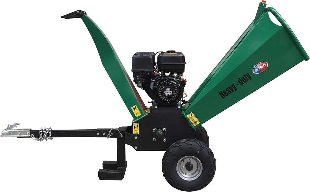 Heavy Duty Wood Chipper Shredder Mulcher, 15HP 420cc, 6 inch Cutting Capacity, Green/Black H63008