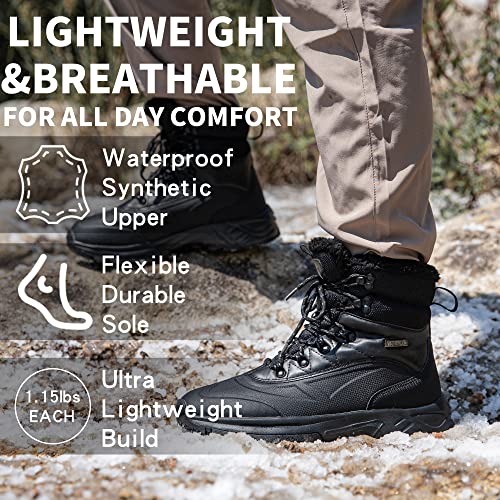 Men's Waterproof Hiking Boots Mid Top Ankle Boots D301