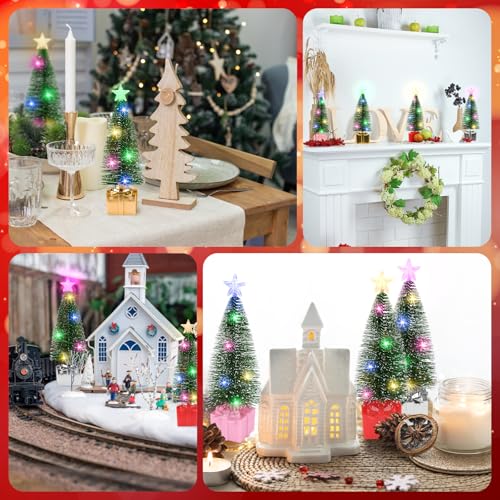 4 Pack Tabletop Christmas Tree with LED Lights H27142