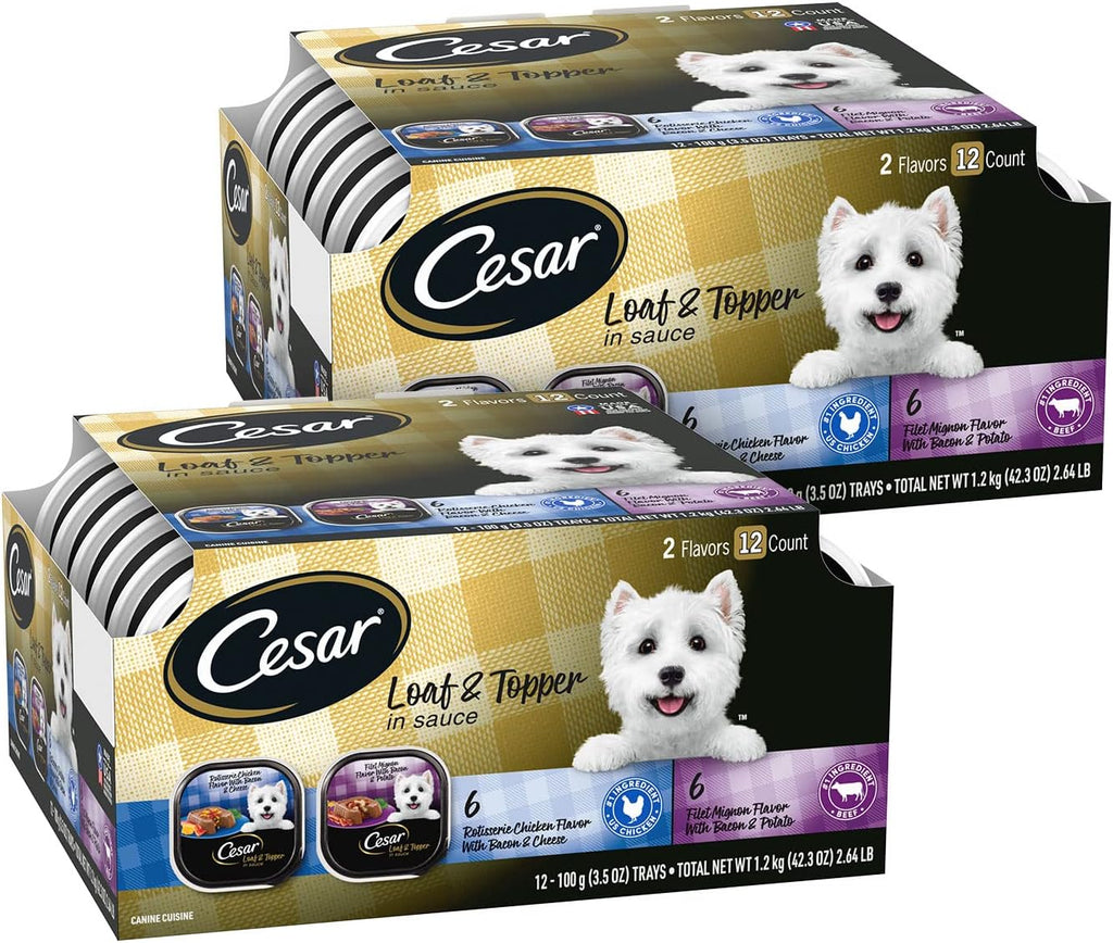 Soft Wet Dog Food Loaf in Sauce Variety Pack, 24 Trays, 3.5 oz K6264