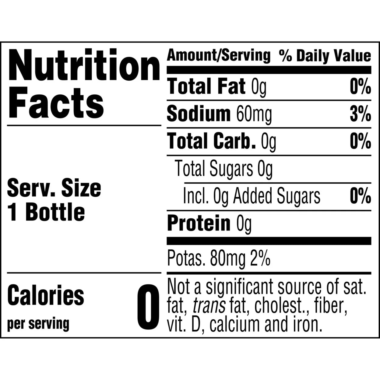 16.9 Ounce 24 Pack Zero Sugar S3506