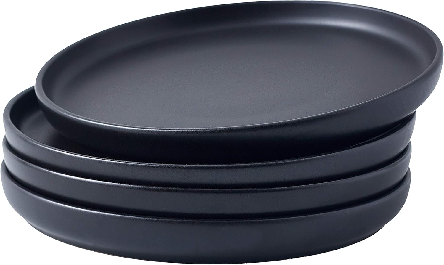 Matte 11-inch Ceramic Large Round Serving Plates and 5 Quart Cast Iron Double Dutch Oven Set with 10 inch Skillet Lid A764