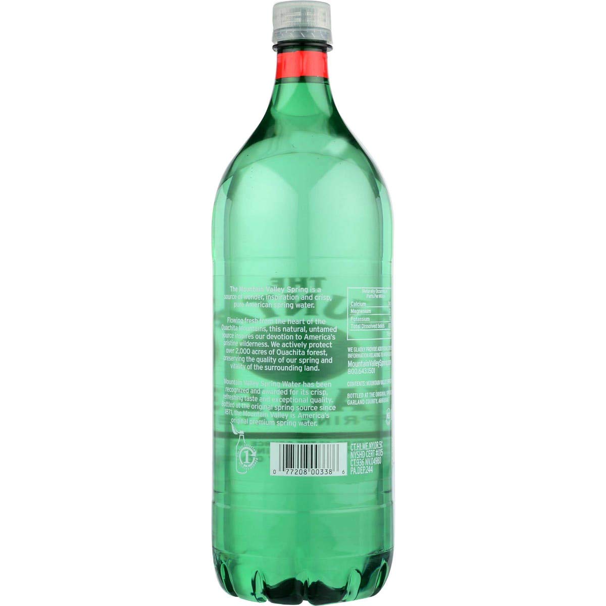 1.5 Liter Flat Cap Pet Bottle Spring Water - 12 per case F523
