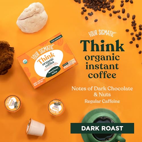 Organic Dark Roast Coffee with Lion’s Mane Mushroom Powder, 24 Count V338554
