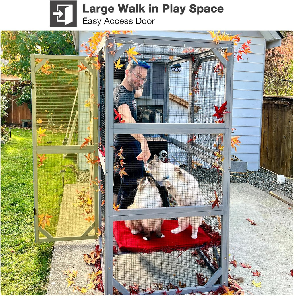 Large Cat House with 4 Levels, 77" L Y565