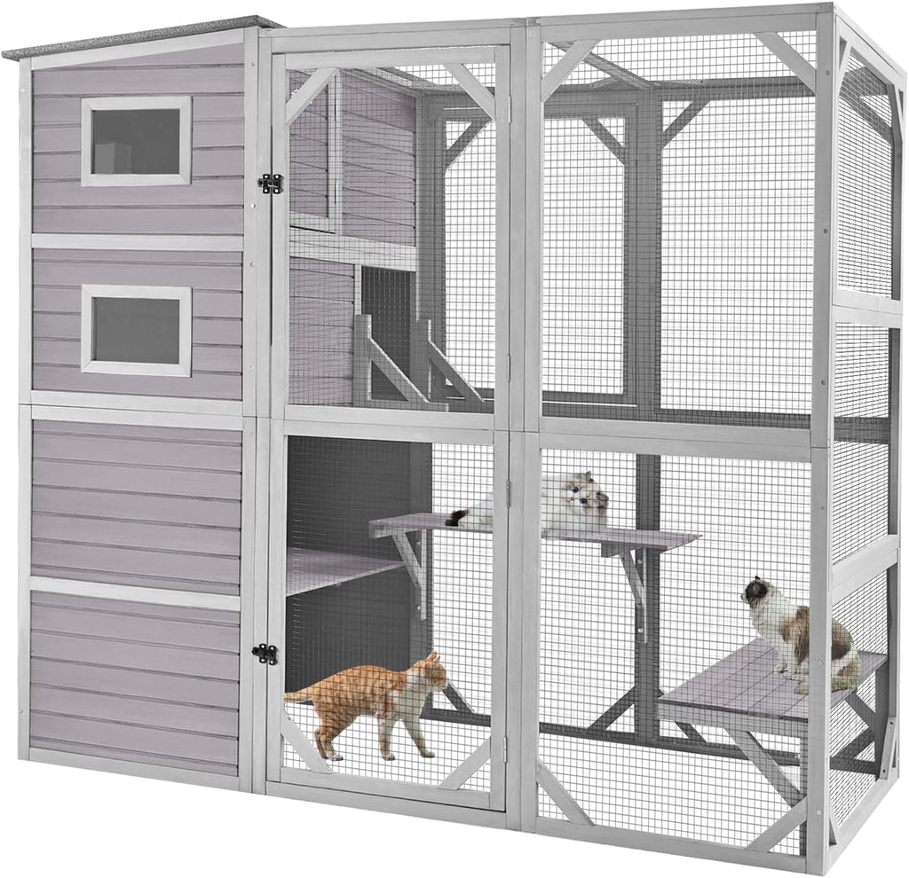 Large Cat House with 4 Levels, 77" L Y565