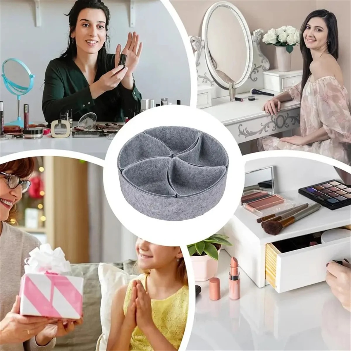 Gray Felt Drawer Organizer P4183