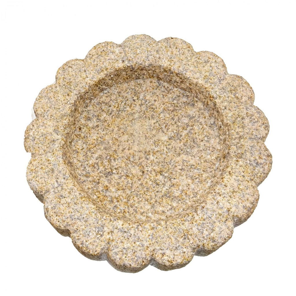 Hand Carved Stone Bird Bath U22410
