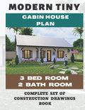 3 Bed Room 2 Bath Room House Plan 1058 Square Feet Construction Drawings O6456