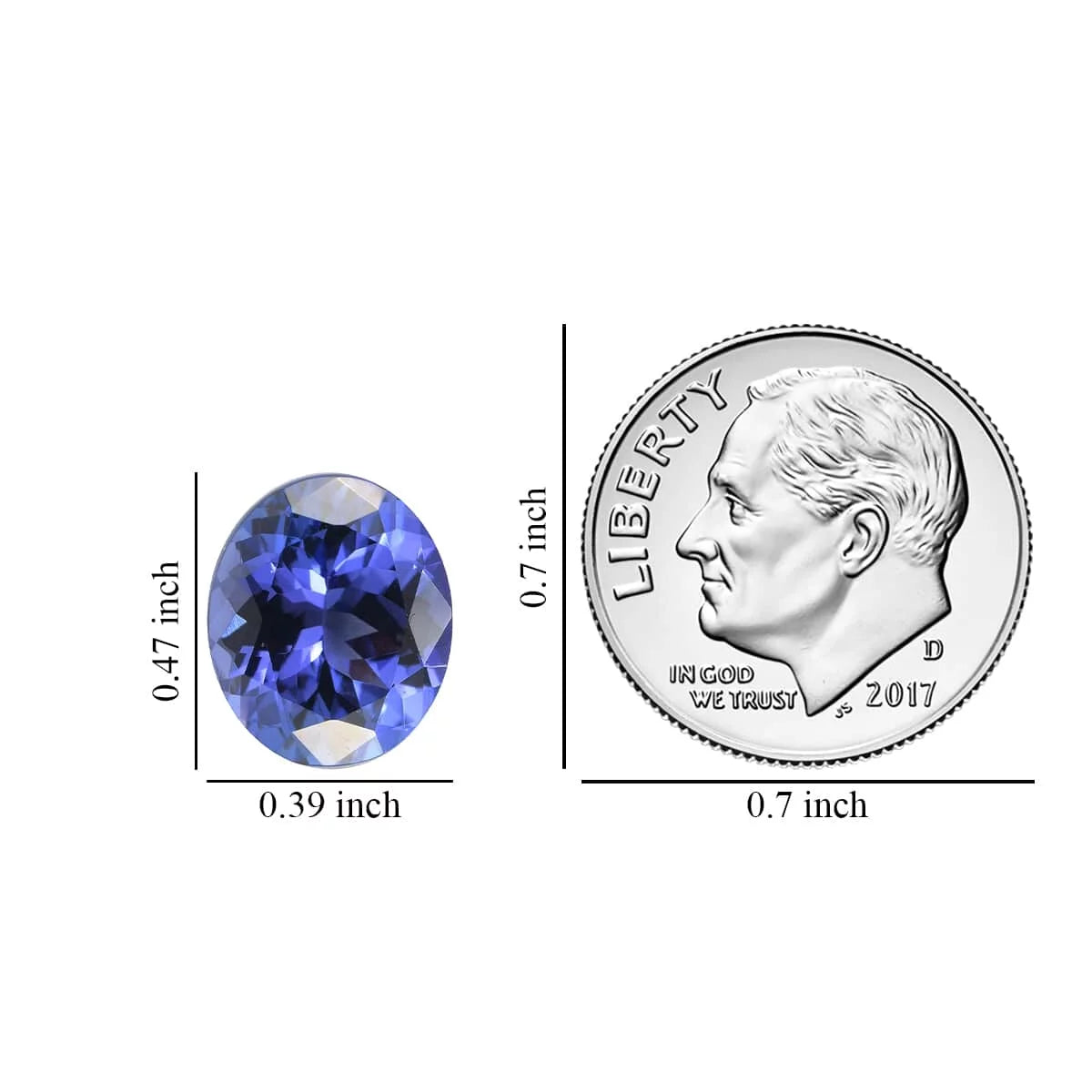Tanzanite 12x10 mm 5.11 ct Loose Gemstone J721