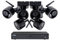 6 Rechargeable Black Wireless Camera System, 95ft Night Vision W927249