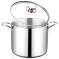18/10 Stainless Steel 8 Quart Stock Pot with Lid Tri-Ply Induction Pot G9294