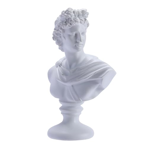 White Greek Head Bust Statue L4558