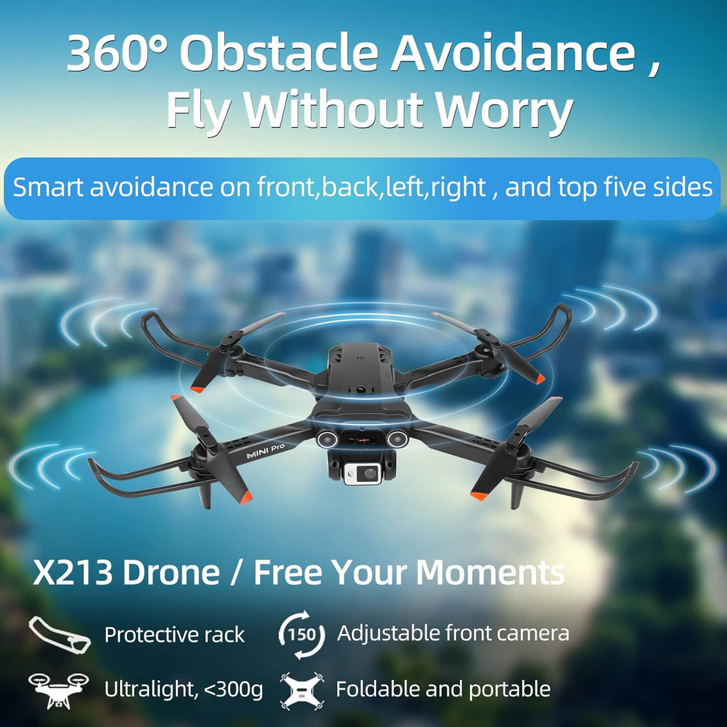 1080P HD FPV Mini Drone with Carrying Case, 2 Batteries X26900