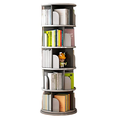 5-Shelf 360 Degree Rotating Bookcase Grey 50 * 157cm P240665