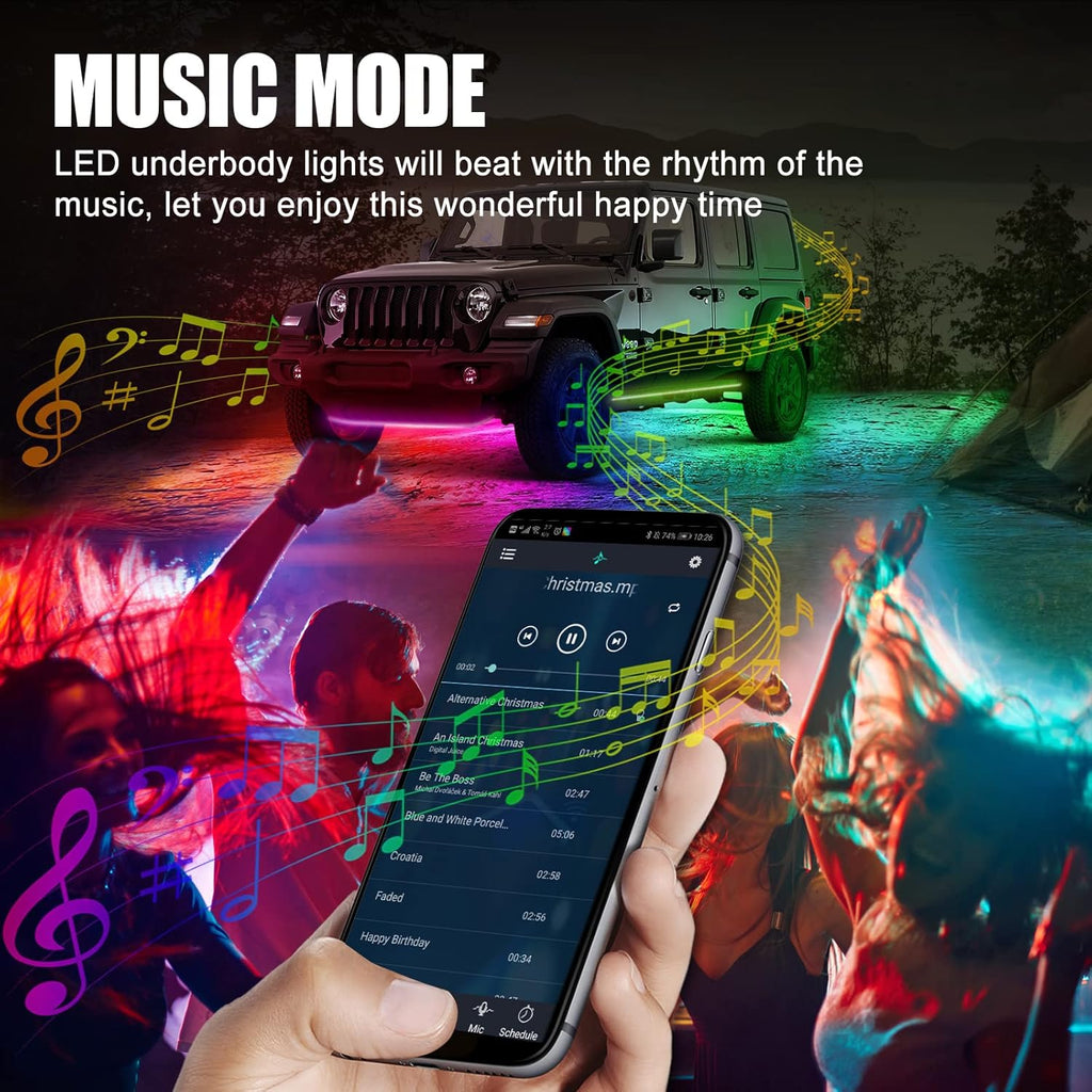 6 PCS LED Car Underglow Light Kit M722759