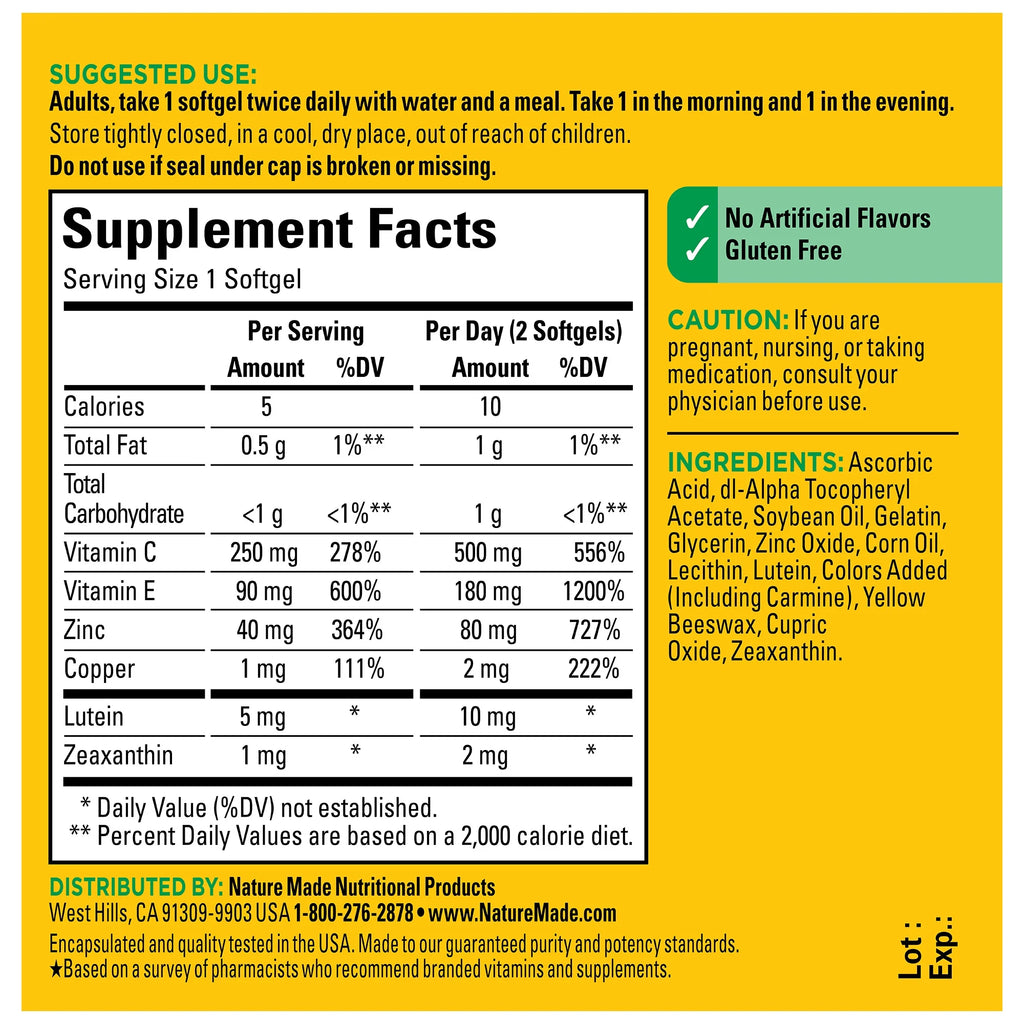 60 Count Eye Vitamins Softgels I615