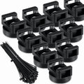 Black Magnetic Cable Holder with 10 Magnetic Bases and 50 Nylon Zip Ties Z269