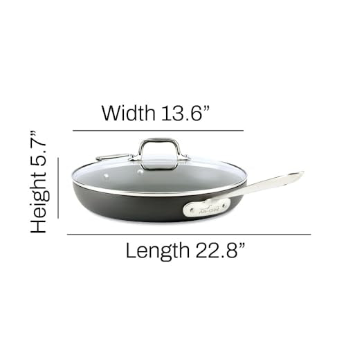12 Inch Hard Anodized Nonstick Fry Pan Black I38740