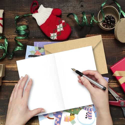 24 Cute Snowman Christmas Cards Set with Envelopes, 4x6 Inch T9766
