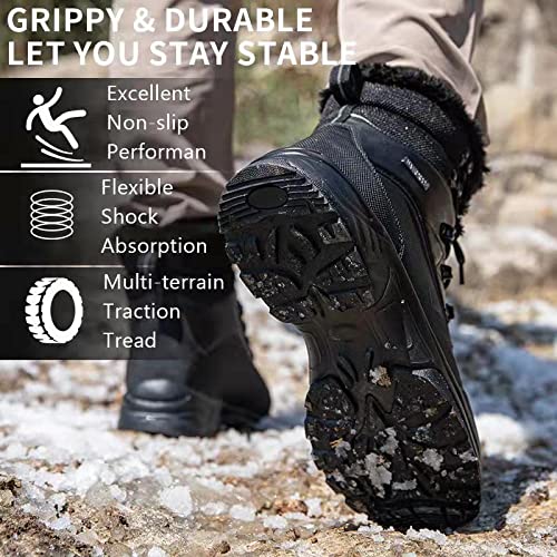 Men's Waterproof Hiking Boots Mid Top Ankle Boots D301
