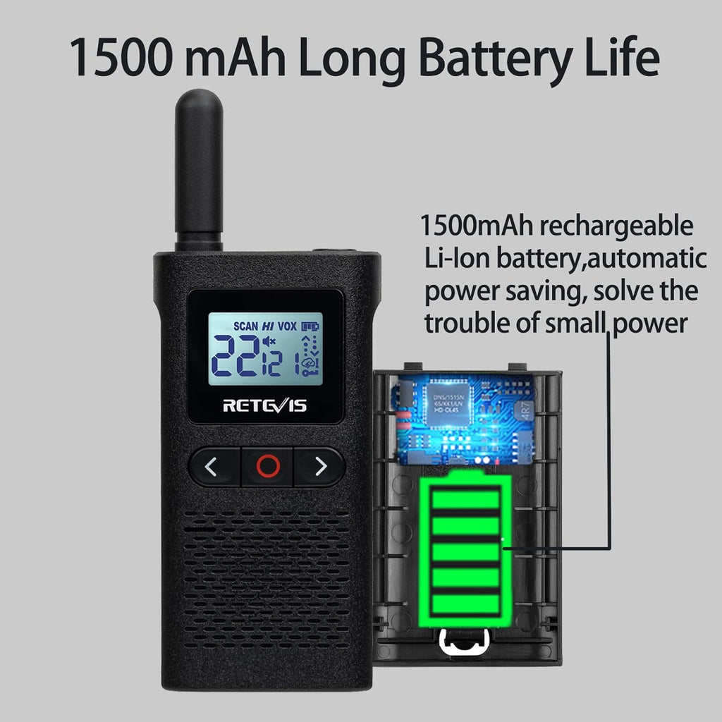 10 Pack Rechargeable Walkie Talkies with Earpiece F721