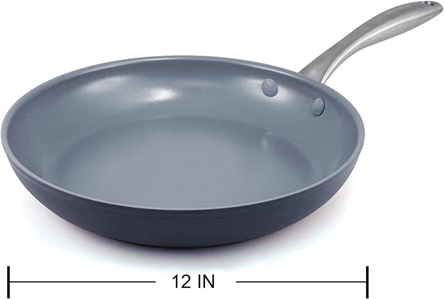 Gray 12" Hard Anodized Ceramic Nonstick Frying Pan C58233