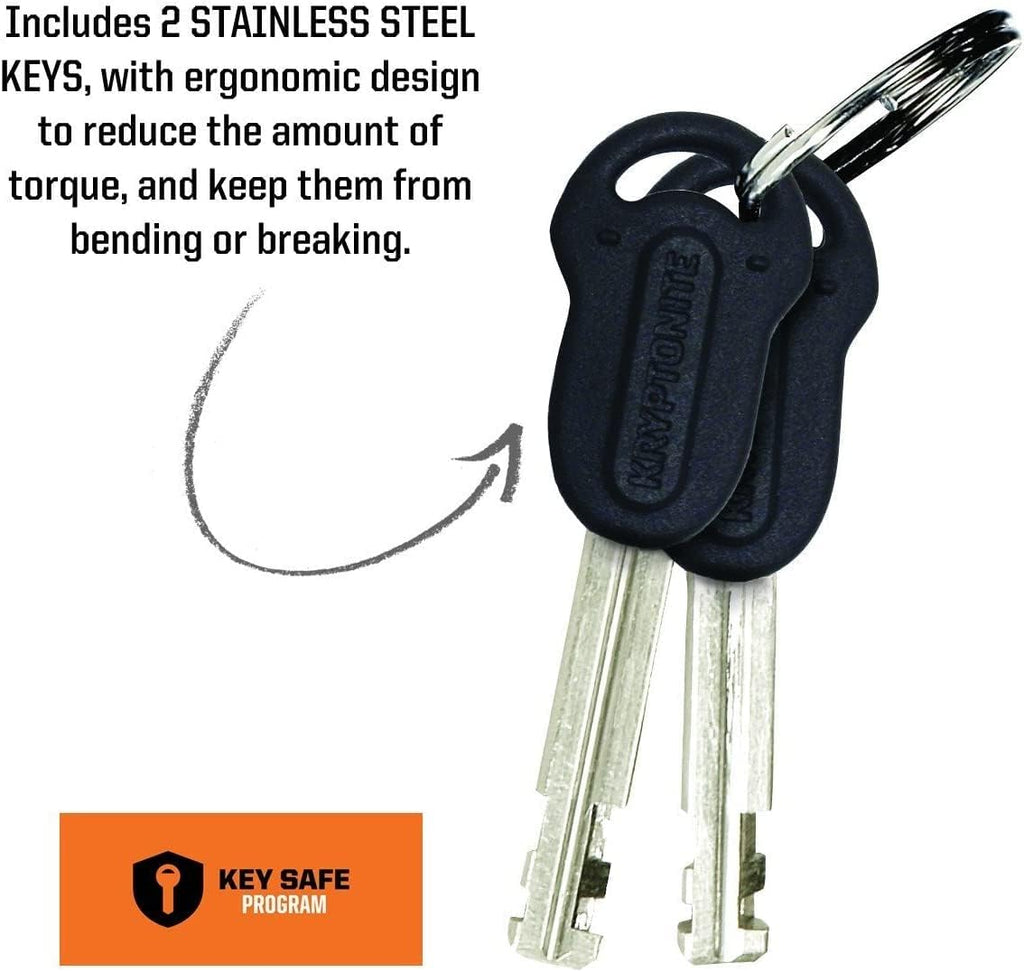 Black Heavy Duty Bike U-Lock with Mounting Bracket and Keys G639202